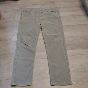 Faherty‎ Brand Mens Movement 5-Pocket Pants Sage Green Size 40 Straight Leg